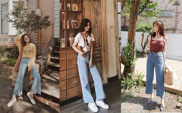 Bật mí các tips phối đồ cùng quần jean nữ ống rộng hot trend 2022