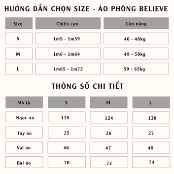 Áo phông BELIEVE - 10520