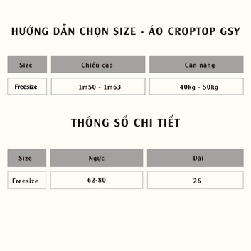 Áo croptop GSY - 10548