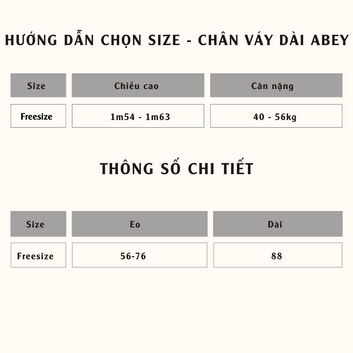 Chân váy nữ dài  ABEY 3438 -