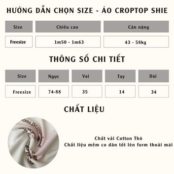 Áo croptop kiểu SHIE - 10516