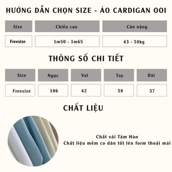 Áo khoác cardigan OOI - 10535