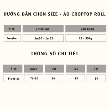 Áo croptop ROLL - 10543