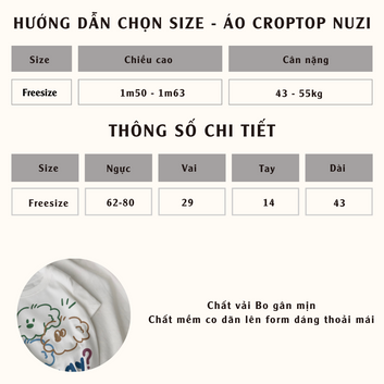 Áo croptop NUZI - 10542