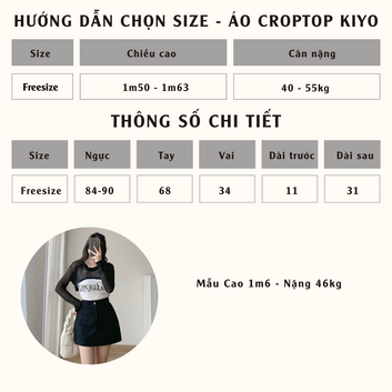 Áo Croptop Lưới KIYO  - 10502