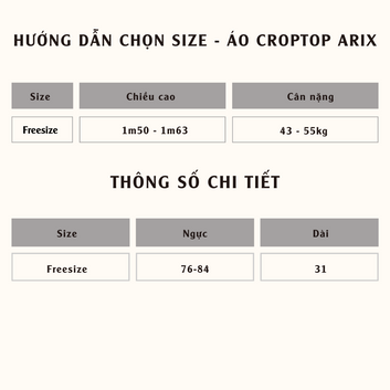 Áo Croptop ARIX - 10496