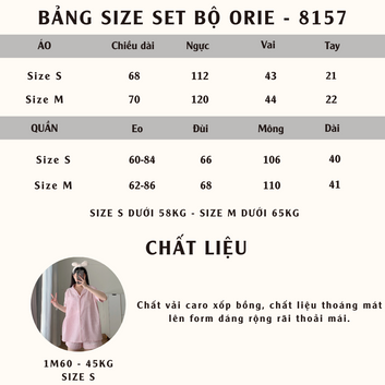 Set Bộ Ngắn ORIE - 8157